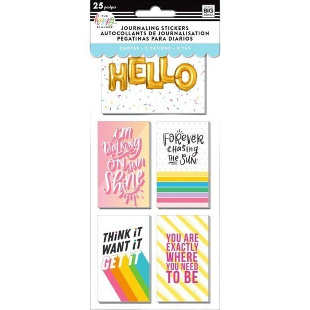 The Happy Planner Journaling (Flip) Quote Stickers New!